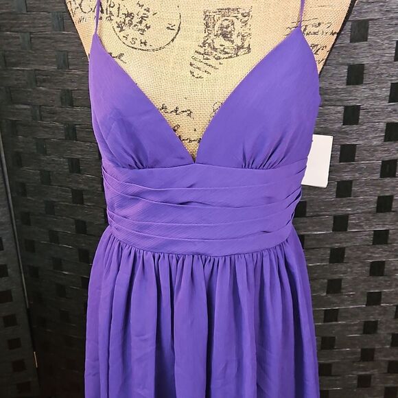 NWT David's Bridal Regency Purple Cocktail Dress Size 8 - Picture 3 of 11